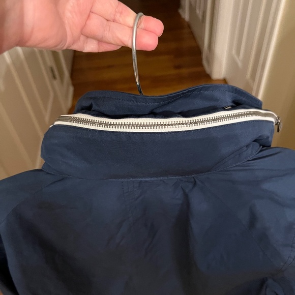 NWOT Men's Cole Haan Military Oxford Jacket w/ Hidden Hood Navy Blue Size MEDIUM - Picture 11 of 11